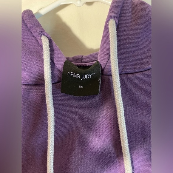 NANA JUDY Women’s Authentic Pullover Purple Crew Neckline Long Sleeve Hoodie - Picture 7 of 7